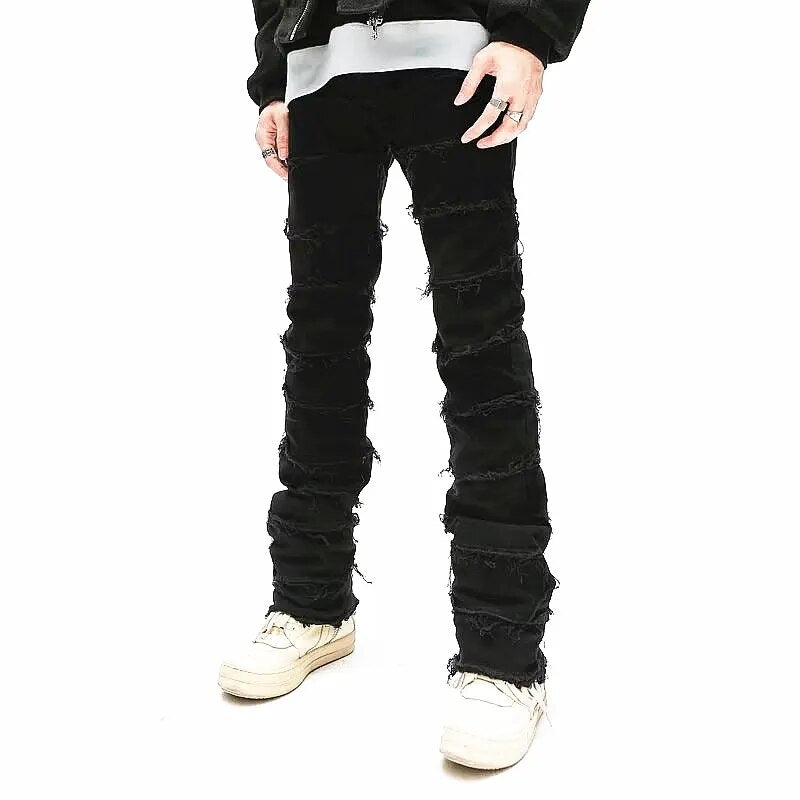 Black Slim Stacked Jeans