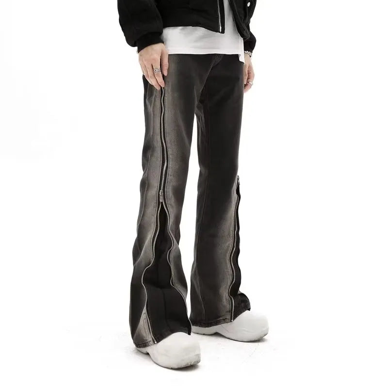 Banana Zip Washed Denim Jeans
