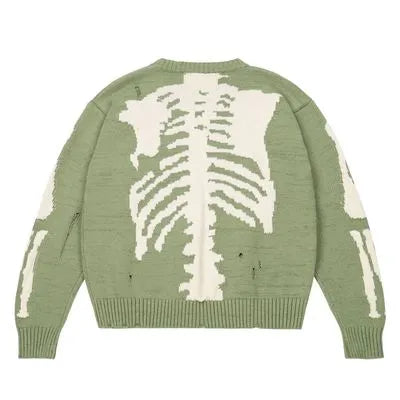 Skeleton Bone Print Oversized Fit Sweater
