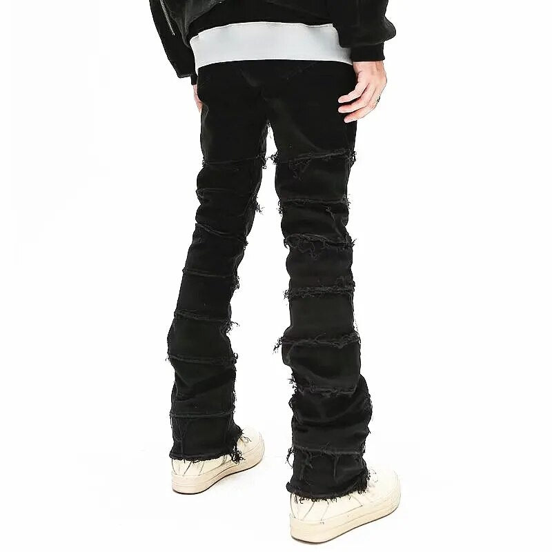 Black Slim Stacked Jeans