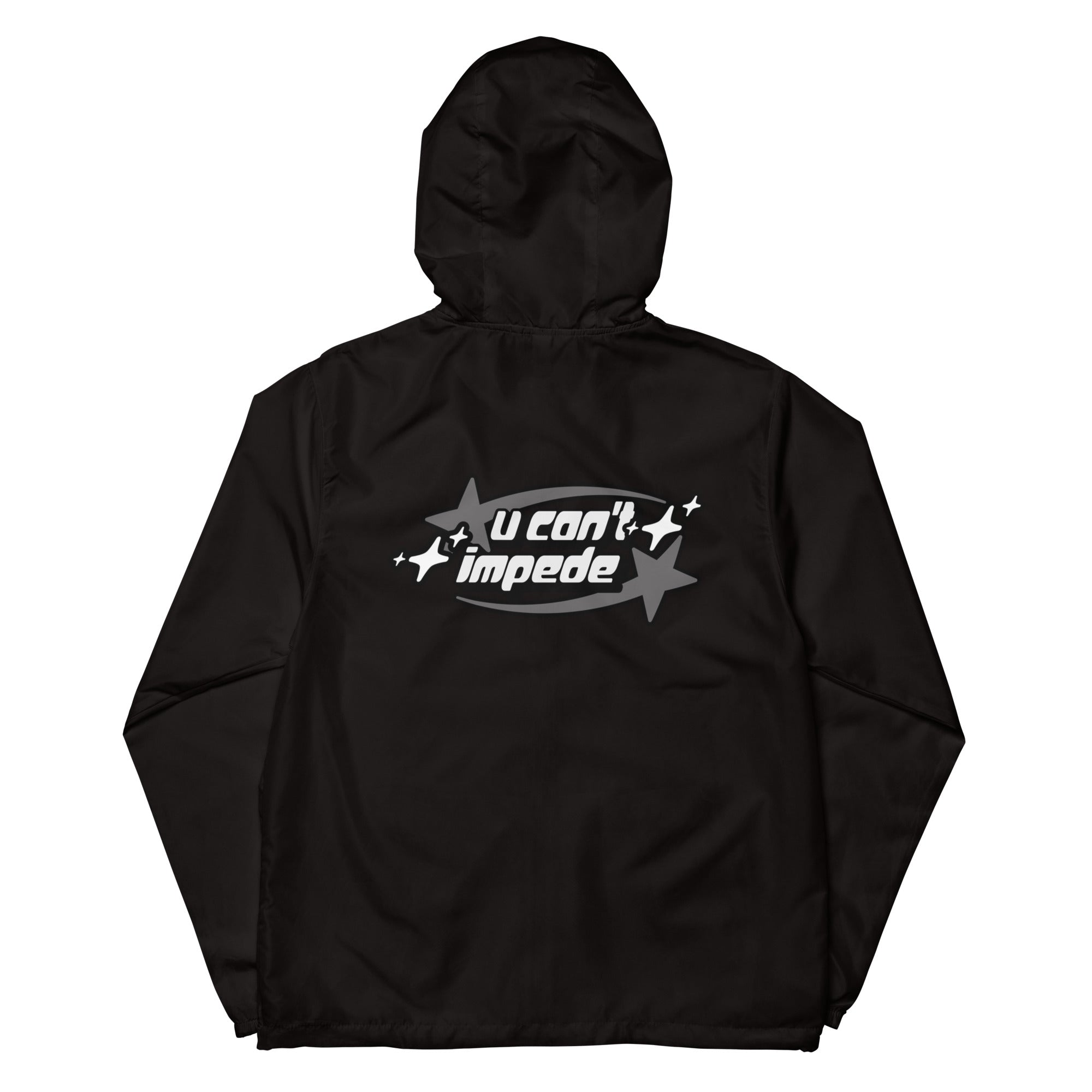 Large U Can't Impede Logo lightweight zip up windbreaker