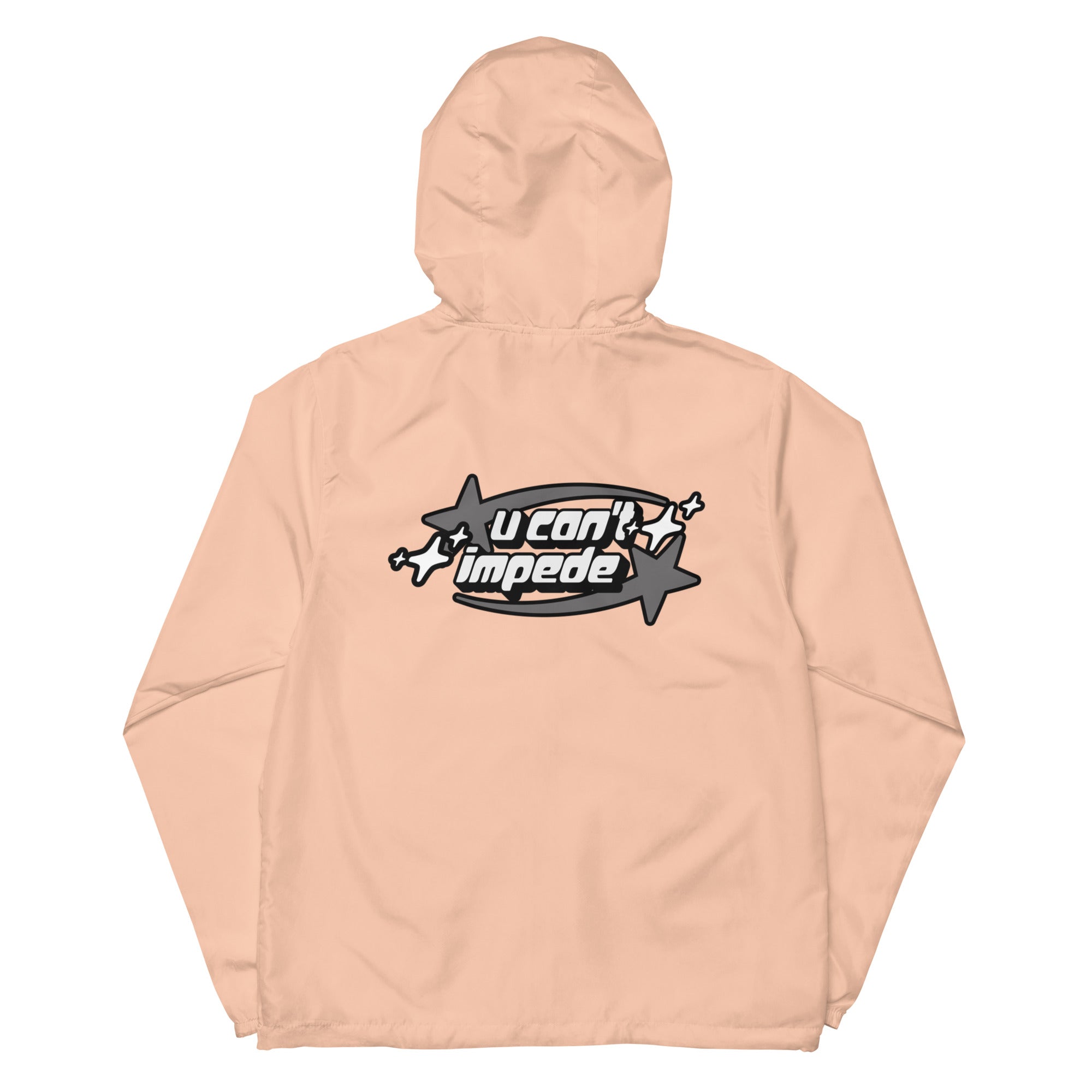 Large U Can't Impede Logo lightweight zip up windbreaker