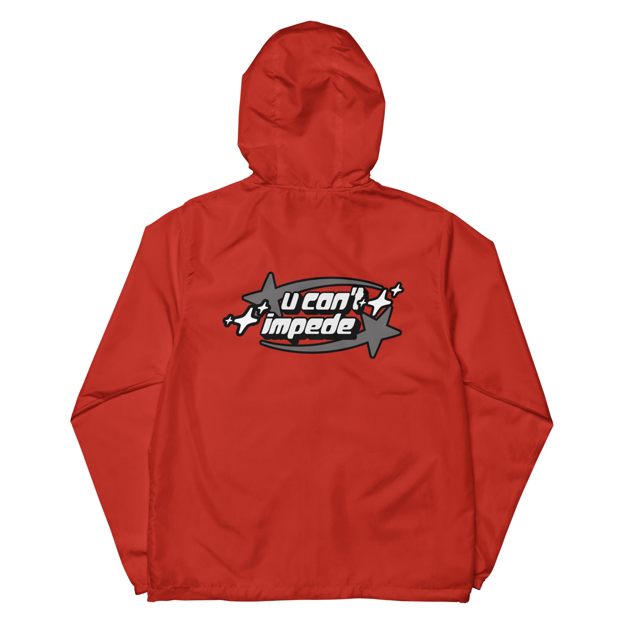 Large U Can't Impede Logo lightweight zip up windbreaker