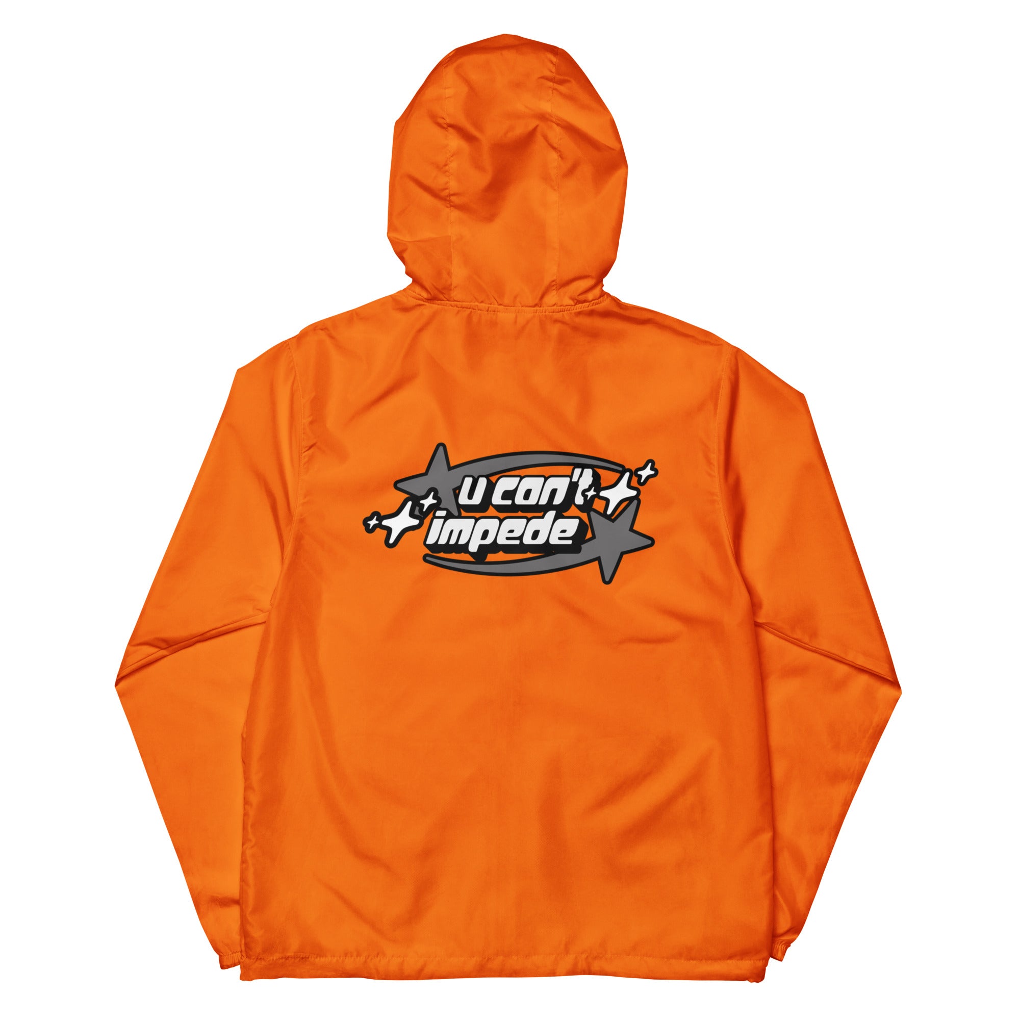 Large U Can't Impede Logo lightweight zip up windbreaker