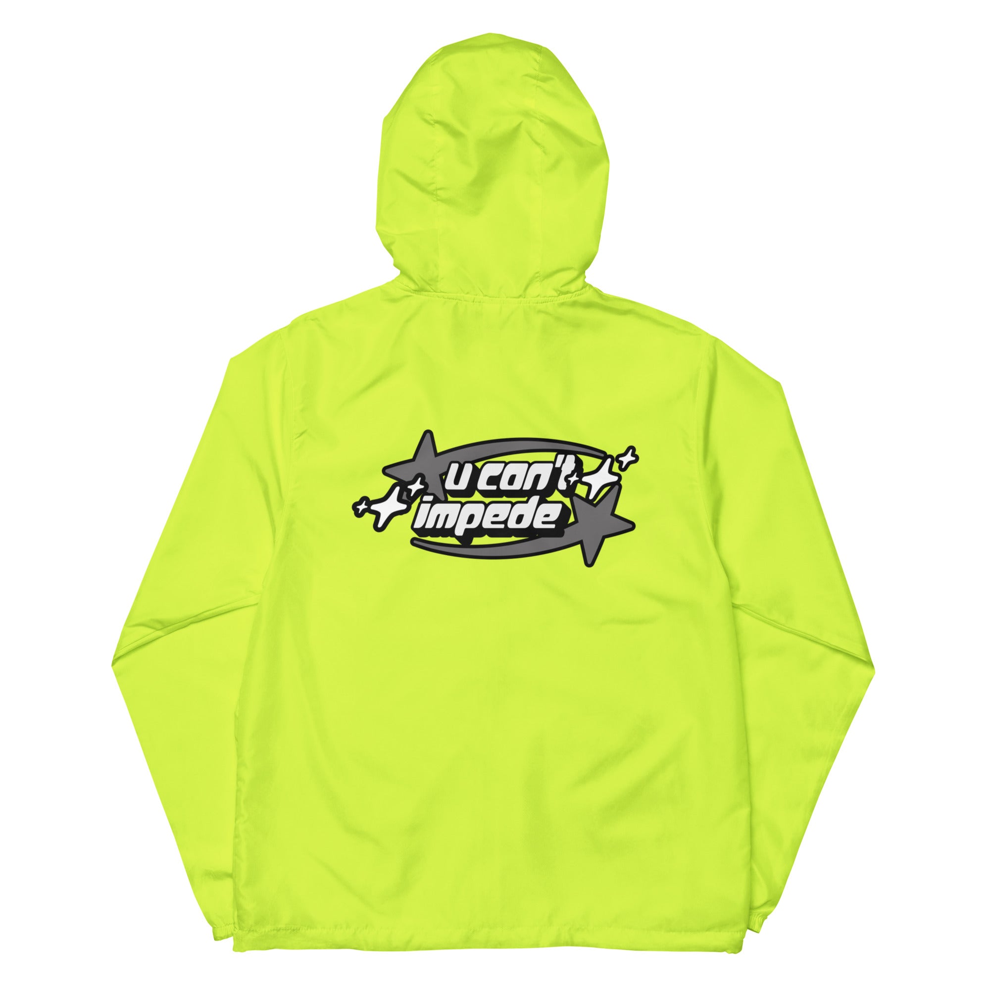 Large U Can't Impede Logo lightweight zip up windbreaker