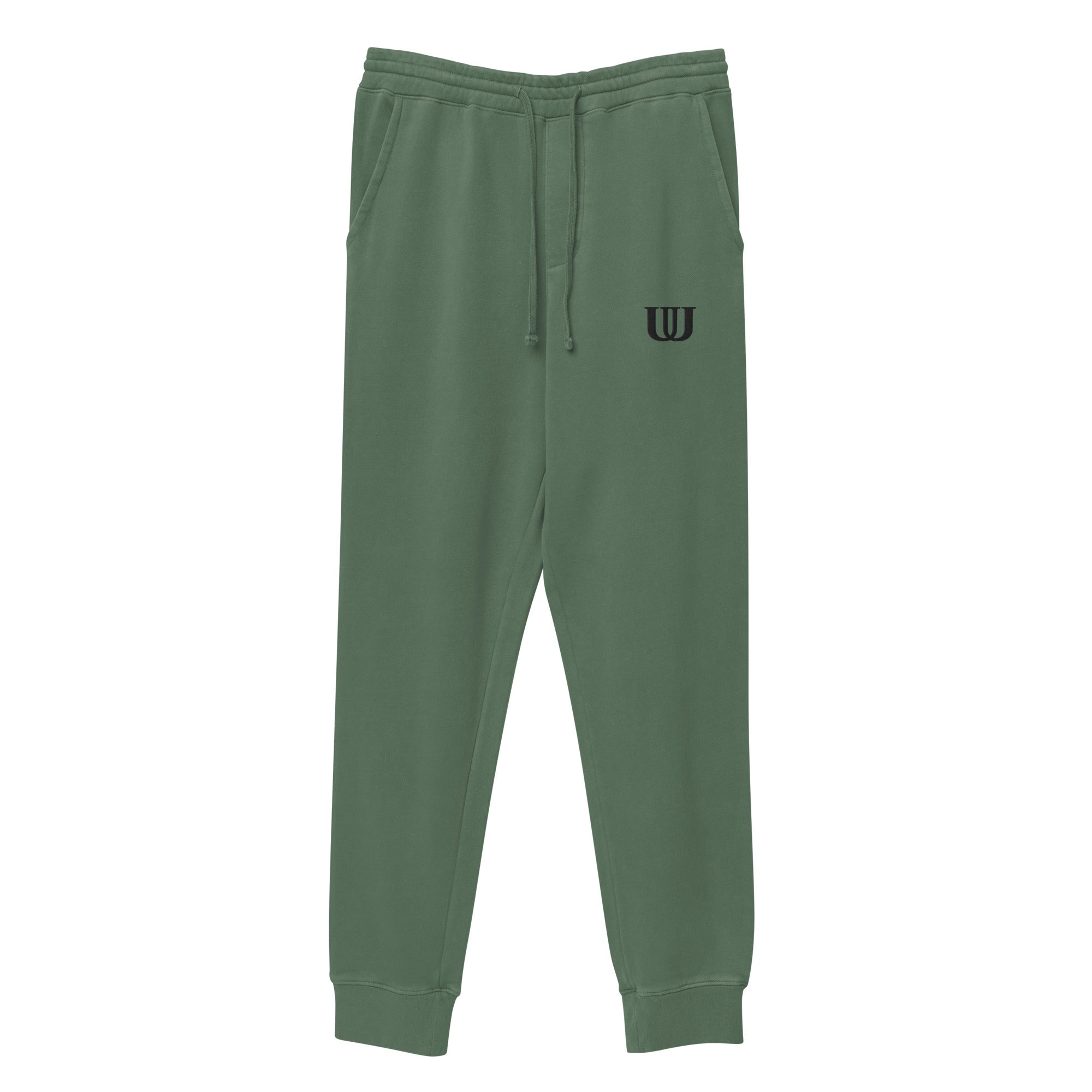 Embroidered Double UU pigment-dyed sweatpants
