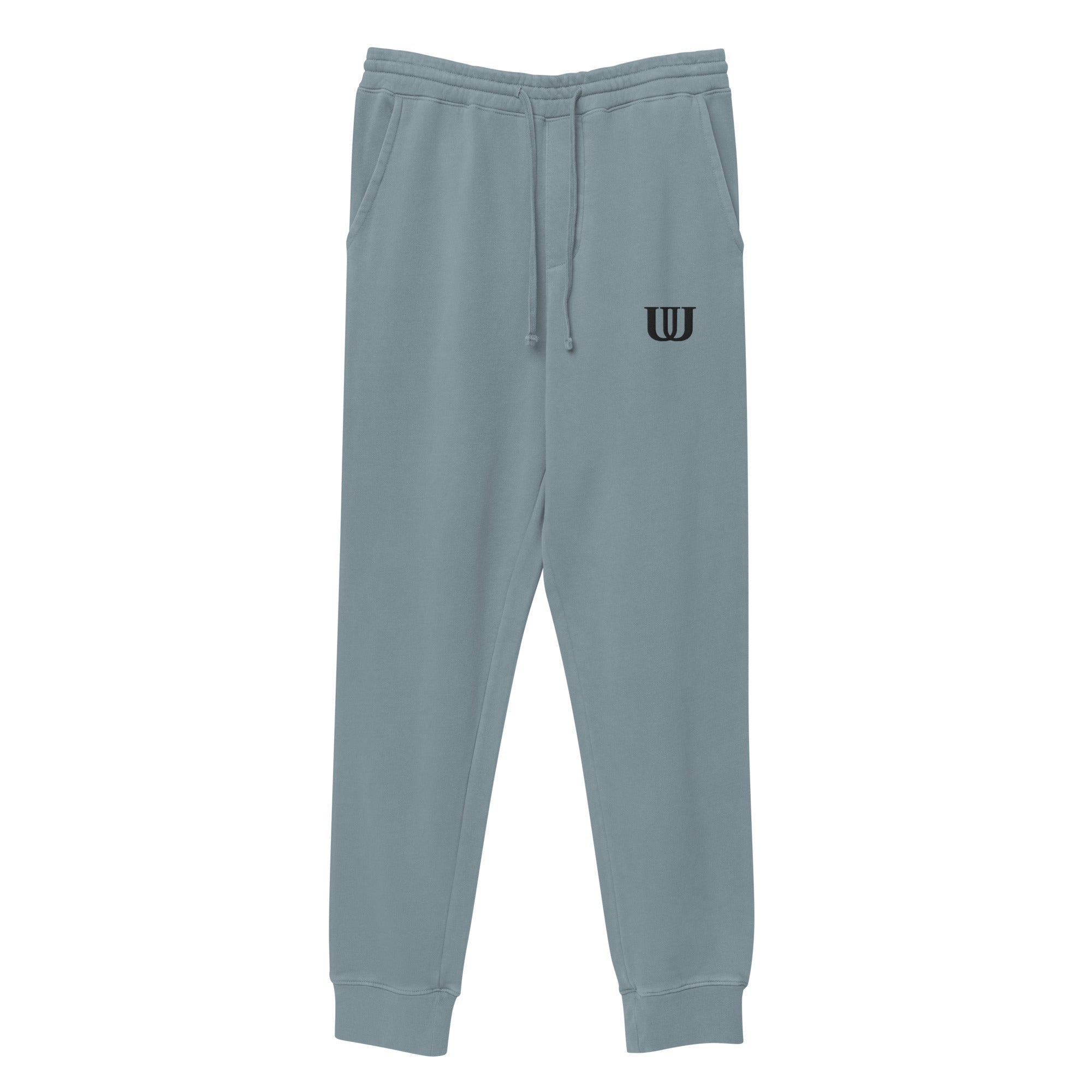 Embroidered Double UU pigment-dyed sweatpants