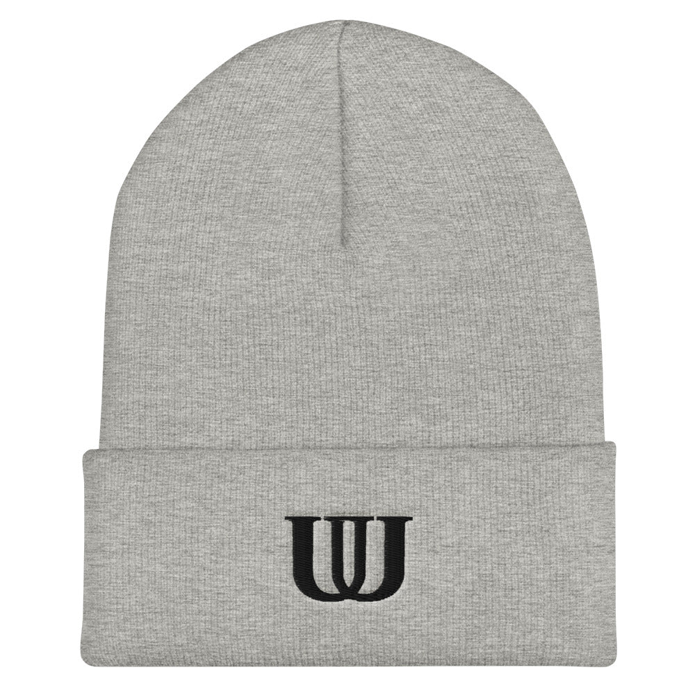 UU Puff Embroidery Cuffed Beanie